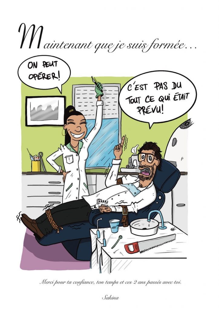 Cadeau de Sakina pour son formateur Rémi